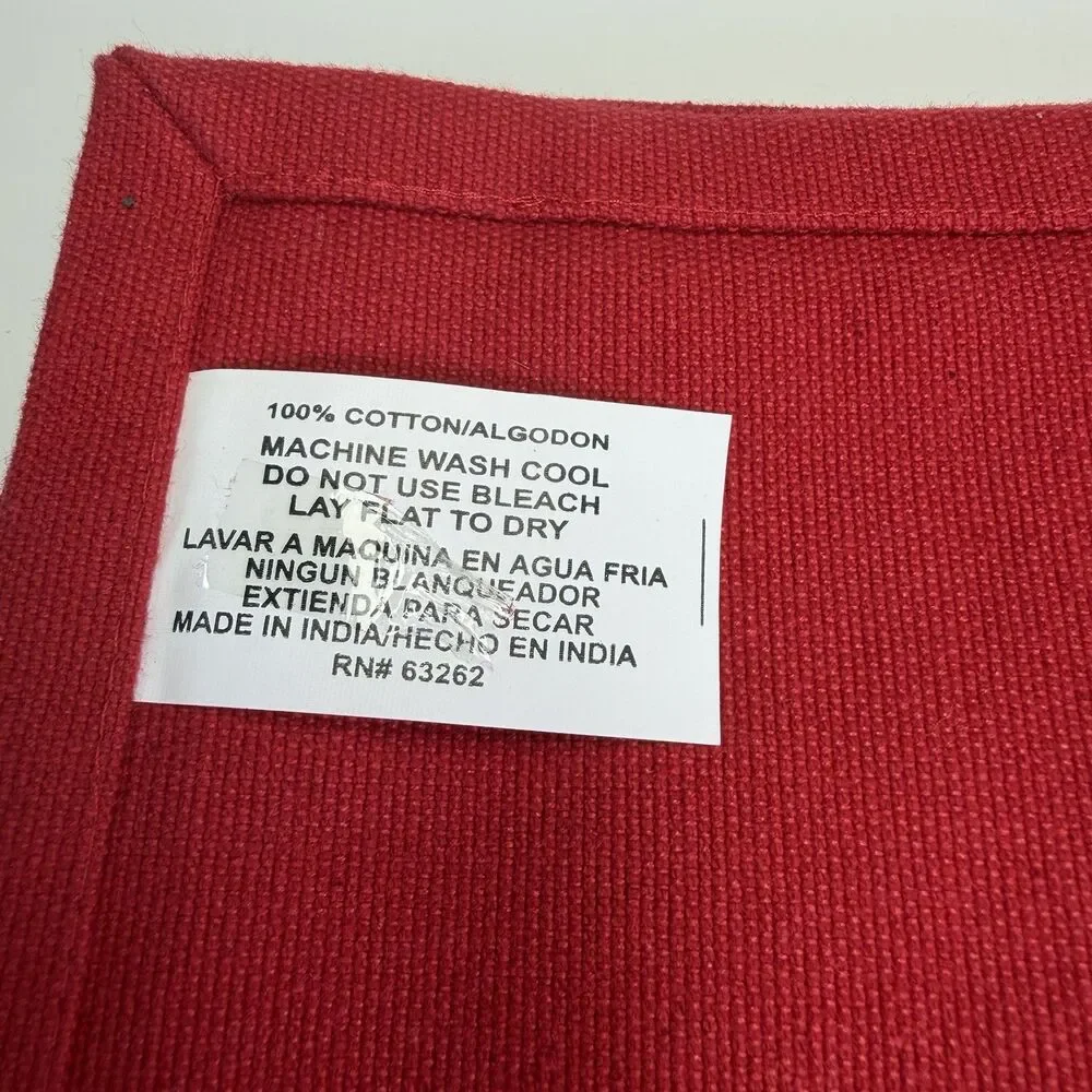 Bed Bath and Beyond Set of 9 Cotton Taylor Red Placemats Holiday 20